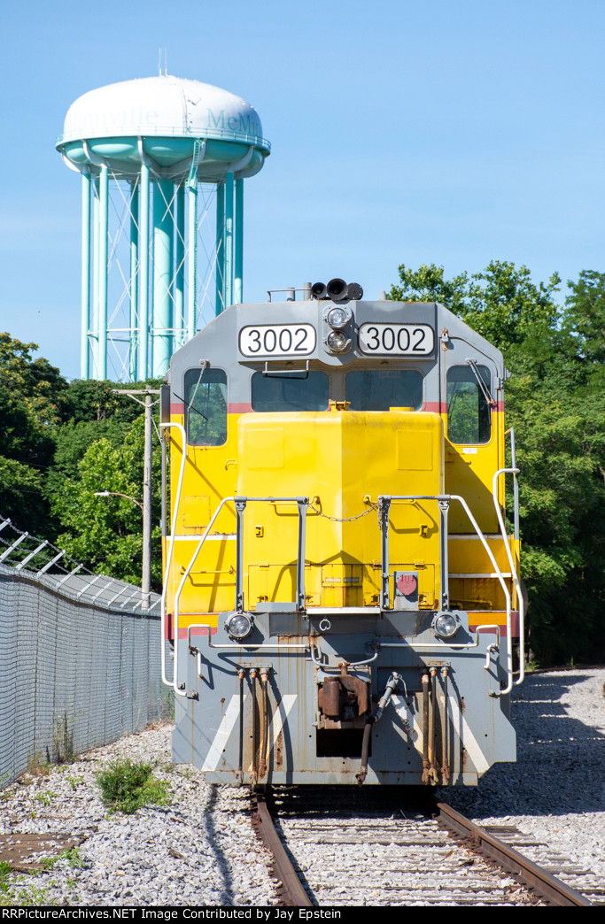 SQVR 3002 poses with the McMinnville Water Tower 